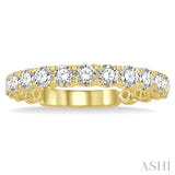 1 Ctw Lattice Round Cut Diamond Wedding Band in 14K Yellow Gold