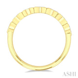 3/4 Ctw East-West Set Oval Cut Bezel Diamond Stackable Fashion Band in 14K Yellow Gold