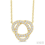 1/4 Ctw Trinity Round Cut Diamond Fashion Pendant With Chain in 10K Yellow Gold