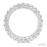 3 ctw Eternity Emerald Cut Diamond Wedding Band in 14K White Gold