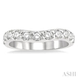 1.00CTRDDM CURVED BAND WG 14K-H*
