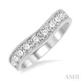 1.00CTRDDM 'V' BAND-MILLG WG 14K@11-H*