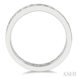 1.00 Ctw Round Cut Diamond Eternity Wedding Band in 14K White Gold