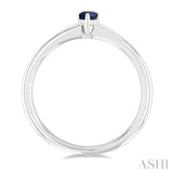 5x3 MM Pear Shape Sapphire Precious Solitaire Ring in 14K White Gold