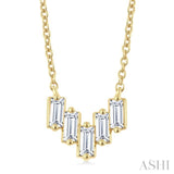 1/4 Ctw Baguette Cut Diamond Necklace in 14K Yellow Gold