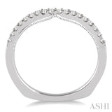 1/4 Ctw Round Cut Diamond Wedding Band in 14K White Gold
