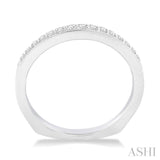 1/6 Ctw Round Cut Diamond Wedding Band in 14K White Gold