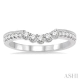 1/3 Ctw Round Cut Diamond Wedding Band in 14K White Gold