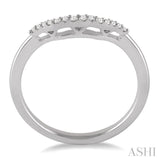 1/10 Ctw Round Cut Diamond Wedding Band in 14K White Gold
