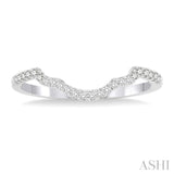 1/20 Ctw Round Cut Diamond Wedding Band in 14K White Gold
