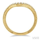 1/6 Ctw Round Cut Diamond Matching Wedding Band in 14K Yellow Gold