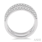 1 ctw Round Cut Diamond Insert Ring in 14K White Gold