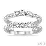 1 ctw Round Cut Diamond Insert Ring in 14K White Gold