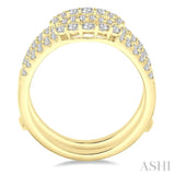 1 ctw Round Diamond Insert Ring in 14K Yellow Gold