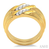 1/4 Ctw Round Cut Diamond Duo Set in 10K Yellow Gold