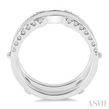 1/2 ctw Round Cut Diamond Insert Ring in 14K White Gold