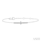 .10CTRDDM KITE BAR BRACELET WG 10K-G*