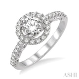 3/8 Ctw Diamond Semi-Mount Engagement Ring in 14K White Gold