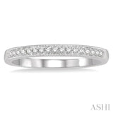 1/8 Ctw Round Cut Diamond Wedding Band in 14K White Gold