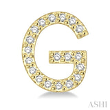 1/8 Ctw Initial 'G' Single Cut Diamond Earrings in 10K Yellow Gold