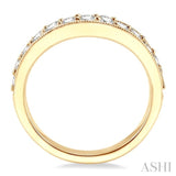 1 Ctw Round Cut Diamond 'V' Shape Band in 14K Yellow Gold