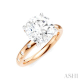 1/6 Ctw Round Shape Round Cut Diamond Semi-Mount Engagement Ring in 14K Rose and White Gold