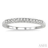 1/10 Ctw Round Cut Diamond Wedding Band in 10K White Gold