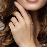 1/10 Ctw Round Cut Diamond Wedding Band in 10K White Gold