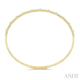 1 Ctw Halfway Prong Set Round Cut Diamond Flex Bangle in 14K Yellow Gold