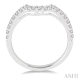 1/3 Ctw Round Cut Diamond Wedding band in 14K White Gold