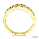 1/2 ctw Channel Set Round Cut Diamond Band in 14K Yellow Gold