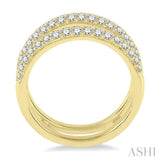 1 ctw Round Cut Diamond Insert Ring in 14K Yellow Gold