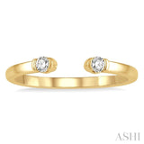 1/10 Ctw Open Center Round Cut Diamond Stackable Petite Ring in 10K Yellow Gold