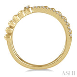 1/6 Ctw Criss-Cross Split Shank Round Cut Diamond Fashion Ring in 10K Yellow Gold