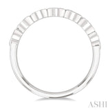 3/4 Ctw East-West Set Oval Cut Bezel Diamond Stackable Fashion Band in 14K White Gold