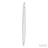 1 1/2 ctw Inside & Outside Round Cut Diamond Hoop Earring in 14K White Gold