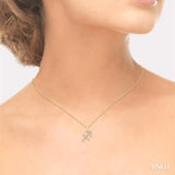 1/10 ctw Sagittarius Round Cut Diamond Zodiac Pendant With Chain in 14K White Gold