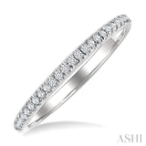 1/8 Ctw Round Cut Diamond Wedding Band in 14K White Gold