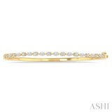 1 Ctw Marquise and Round Cut Diamond Fashion Bangle in 14K Yellow Gold