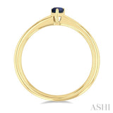 5x3 MM Pear Shape Sapphire Precious Solitaire Ring in 14K Yellow Gold