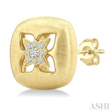 .08CTRDDM FLORAL STUD ER YG 14K-G