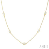 1 1/2 ctw Emerald Cut Diamond Fashion Necklace in 14K Yellow Gold