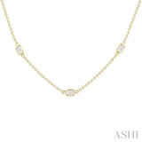 1 1/2 ctw Emerald Cut Diamond Fashion Necklace in 14K Yellow Gold