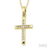 Channel Set Cross Diamond Pendant