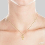 Channel Set Cross Diamond Pendant