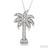 Palm Tree Diamond Fashion Pendant