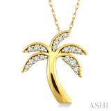 Palm Tree Diamond Fashion Pendant