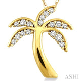 Palm Tree Diamond Fashion Pendant