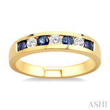 Gemstone & Diamond Wedding Band