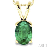 Oval Shape Solitaire Gemstone Pendant